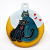 Ceramiczna zawieszka zakochane koty również jako ozdoba choinkowa 06